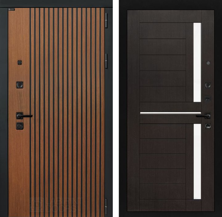 Входная дверь Лабиринт STORM - 02 Венге, стекло белое