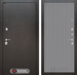 Входная дверь Лабиринт SILVER - 29 Серый софт рельеф