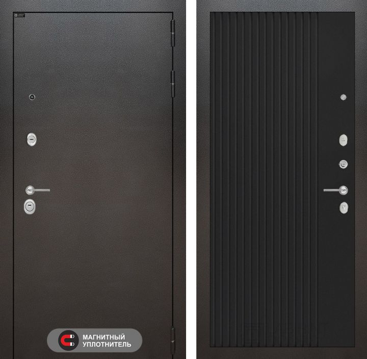 Входная дверь Лабиринт SILVER - 29 Черный кварц