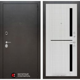 Входная дверь Лабиринт SILVER - 02 Сандал белый металлический