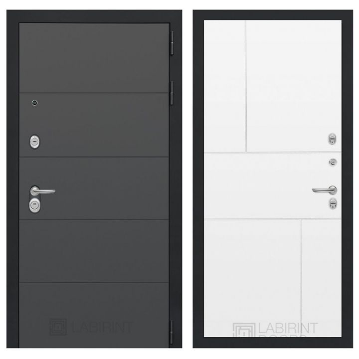 Входная дверь Лабиринт ART - 21 Белый софт