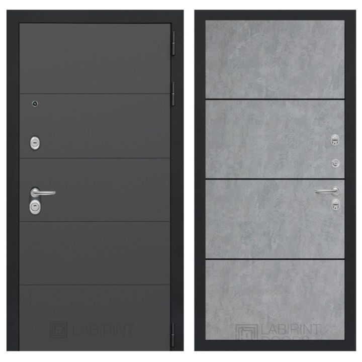 Входная дверь Лабиринт ART - 25 Бетон светлый