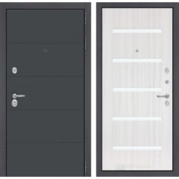 Входная дверь Лабиринт ART - 01 Сандал белый стекло белое