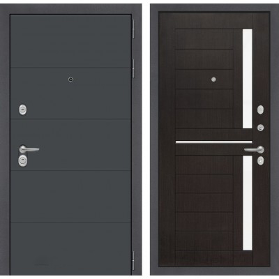 Входная дверь Лабиринт ART - 02 Венге стекло белое