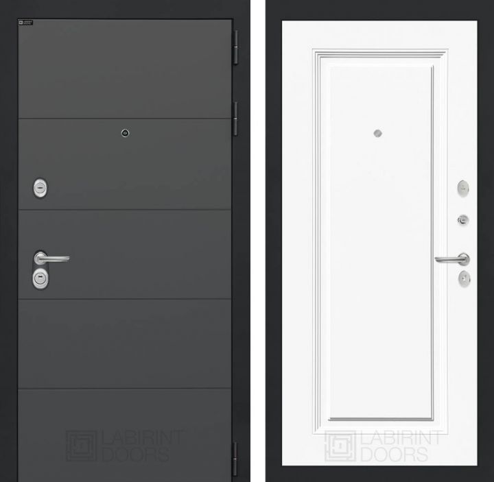 Входная дверь Лабиринт ART - 27 Эмаль белая