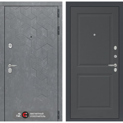 Входная дверь Лабиринт BETON - 11 Графит софт