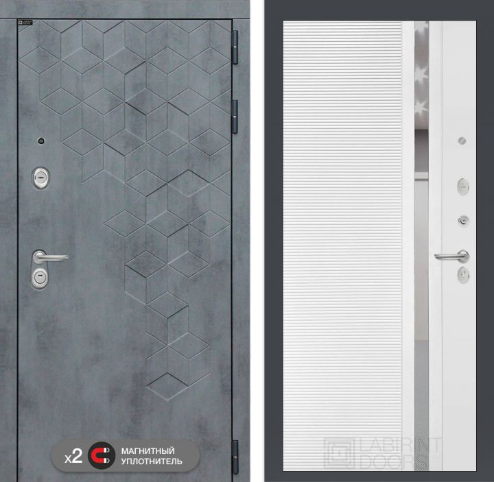 Входная дверь Лабиринт BETON - 31 Белый софт