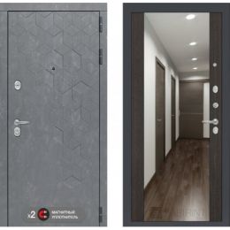 Входная дверь Лабиринт BETON - Зеркало максимум Венге