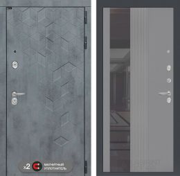 Входная дверь Лабиринт BETON - 32 Серый софт рельеф