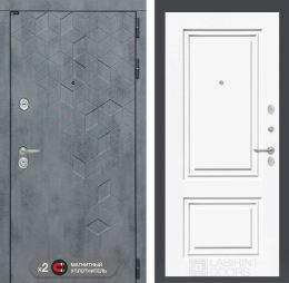 Входная дверь Лабиринт BETON - 26 Эмаль белая