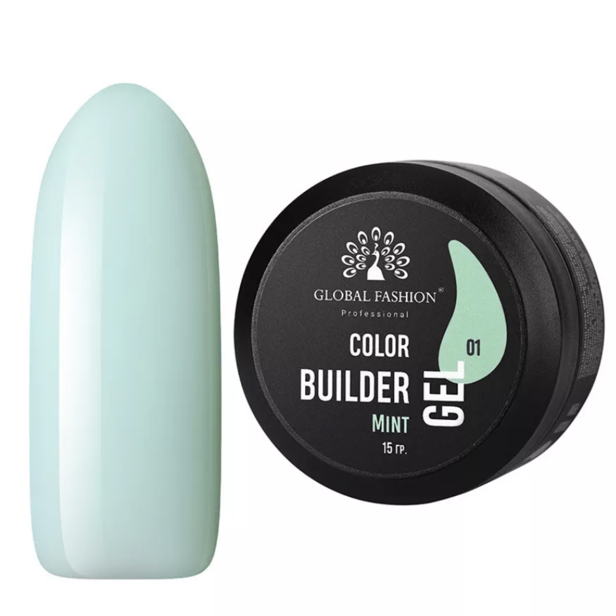 Гель Color Builder Gel №01, Mint