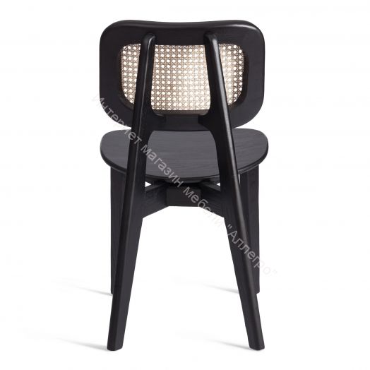 Стул ODIN дерево вяз/ротанг, черный, 42х45х78 см