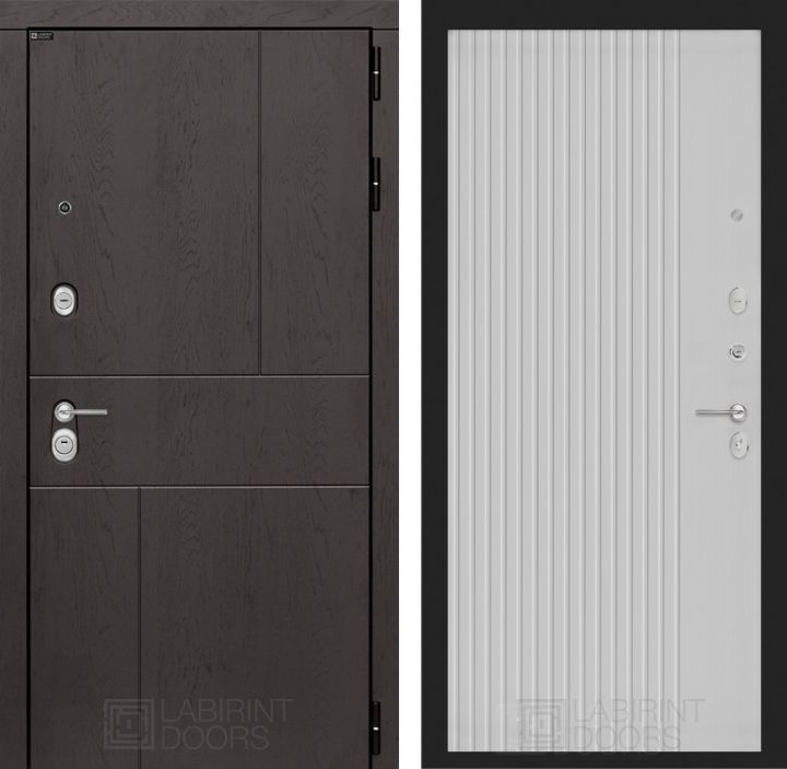 Входная дверь Лабиринт URBAN - 29 Белый софт рельеф