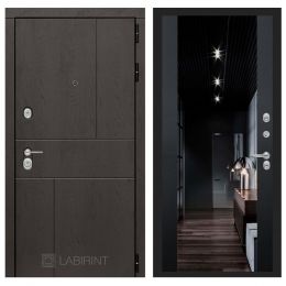 Входная дверь Лабиринт URBAN - Зеркало максимум с тонировкой Черный кварц