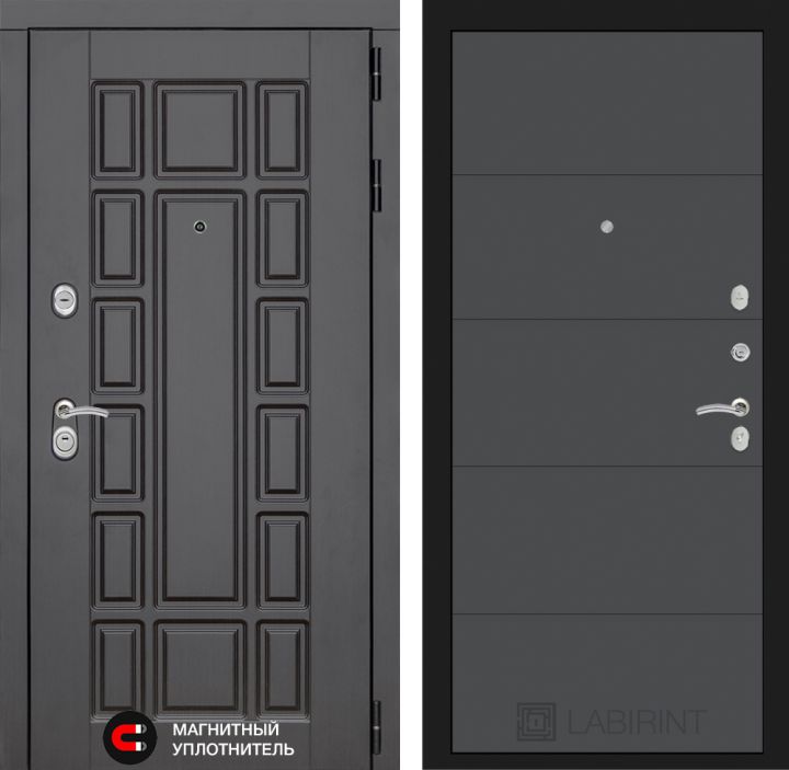 Входная дверь Лабиринт NEW YORK - 13 Графит софт