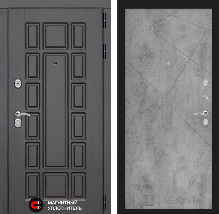 Входная дверь Лабиринт NEW YORK - 24 Бетон светлый