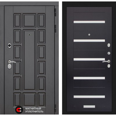 Входная дверь Лабиринт NEW YORK - 01 Венге, стекло белое