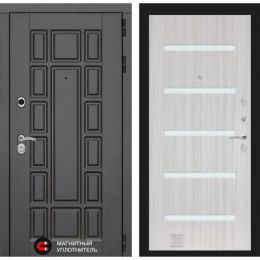 Входная дверь Лабиринт NEW YORK - 01 Сандал белый, стекло белое