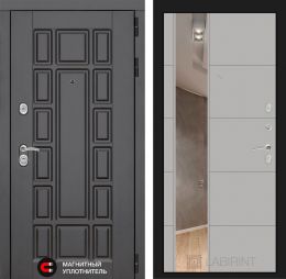 Входная дверь Лабиринт NEW YORK - Зеркало 19 Грей софт