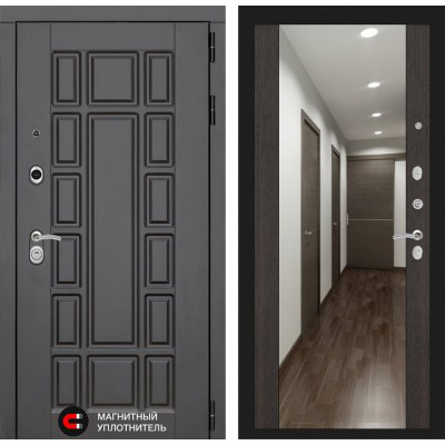 Входная дверь Лабиринт NEW YORK - Зеркало максимум Венге