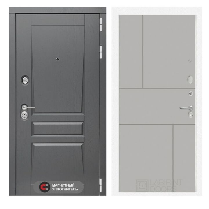 Входная дверь Лабиринт PLATINUM - 21 Грей софт