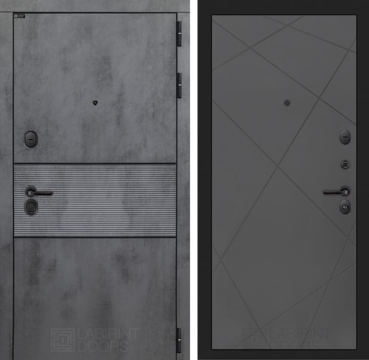 Входная дверь Лабиринт INFINITY - 24 Графит софт