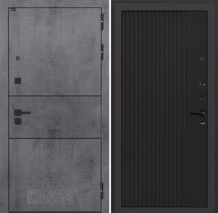 Входная дверь Лабиринт INFINITY - 29 Черный кварц