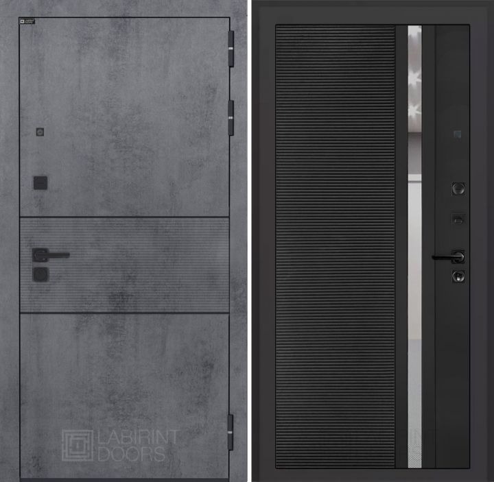 Входная дверь Лабиринт INFINITY - 31 Черный кварц