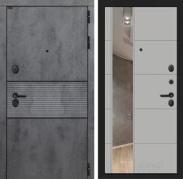 Входная дверь Лабиринт INFINITY - Зеркало 19 Грей софт