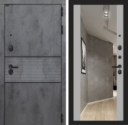 Входная дверь Лабиринт INFINITY - Зеркало максимум Грей софт