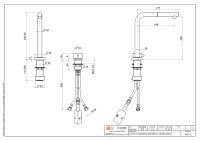 Кухонный смеситель Quadro design Kitchen Inox 443.12.420 с дистанционным управлением схема 6