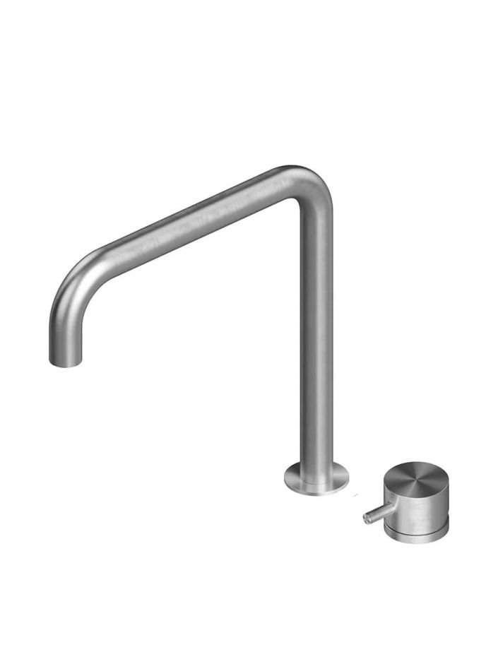 Кухонный смеситель Quadro design Kitchen Inox 409 AS с поворотным изливом