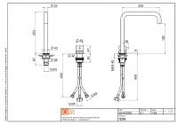 Кухонный смеситель Quadro design Kitchen Inox 409 AS с поворотным изливом схема 2 Кухонный смеситель Quadro design Kitchen Inox 409 AS с поворотным изливом схема 2