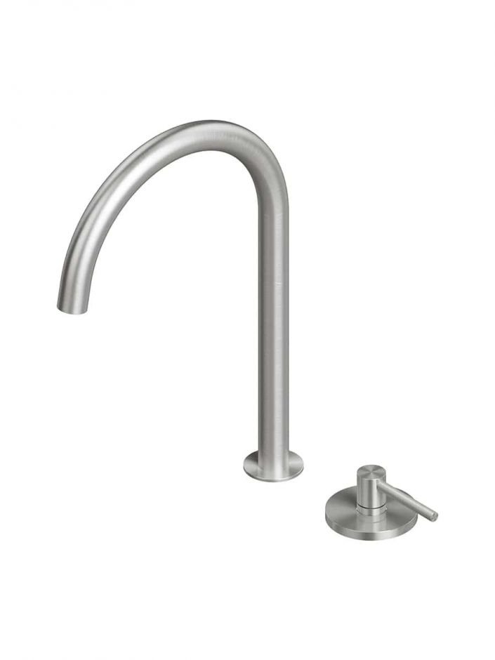 Изображение Кухонный смеситель Quadro design Kitchen Inox 21 51T + BC600 встраиваемый поворотный