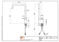 Кухонный смеситель Quadro design Kitchen Inox 136 AS поворотный излив схема 2 Кухонный смеситель Quadro design Kitchen Inox 136 AS поворотный излив схема 2
