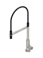 Смеситель для кухонной мойки Quadro design Kitchen Inox 604 AS с черным шлангом схема 1 Смеситель для кухонной мойки Quadro design Kitchen Inox 604 AS с черным шлангом схема 1