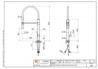 Смеситель для кухонной мойки Quadro design Kitchen Inox 399 AS схема 2 Смеситель для кухонной мойки Quadro design Kitchen Inox 399 AS схема 2
