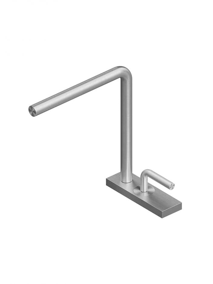 Кухонный смеситель Quadro design Kitchen Inox 408 с поворотным изливом