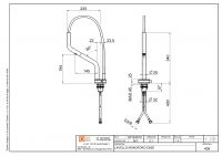 Кухонный смеситель Quadro design Kitchen Inox 405 с выдвижным изливом схема 5 Кухонный смеситель Quadro design Kitchen Inox 405 с выдвижным изливом схема 5