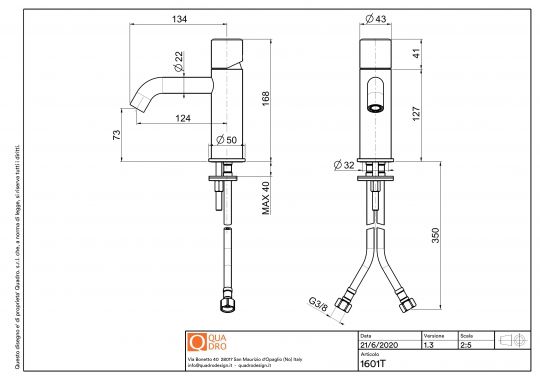 Смеситель для раковины Quadro design Stereo 16 01T изогнутый излив схема 5 Смеситель для раковины Quadro design Stereo 16 01T изогнутый излив схема 5