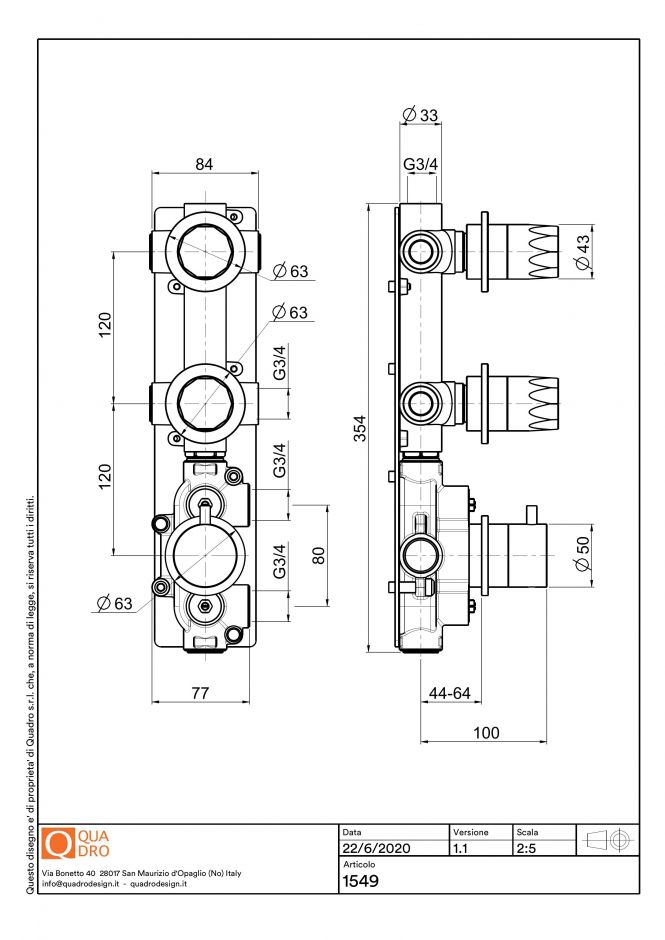 Термостатический смеситель Quadro design HB 15 49 AS два запорных крана ФОТО