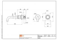 Смеситель для раковины Quadro design HB 15 13T.00 AS монтаж в стену 2 отверстия схема 2