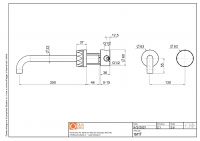 Смеситель для раковины Quadro design HB 15 11T AS удлиненный излив схема 2