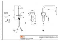 Смеситель для раковины Quadro design HB 15 31 AS поворотный излив схема 3 Смеситель для раковины Quadro design HB 15 31 AS поворотный излив схема 3
