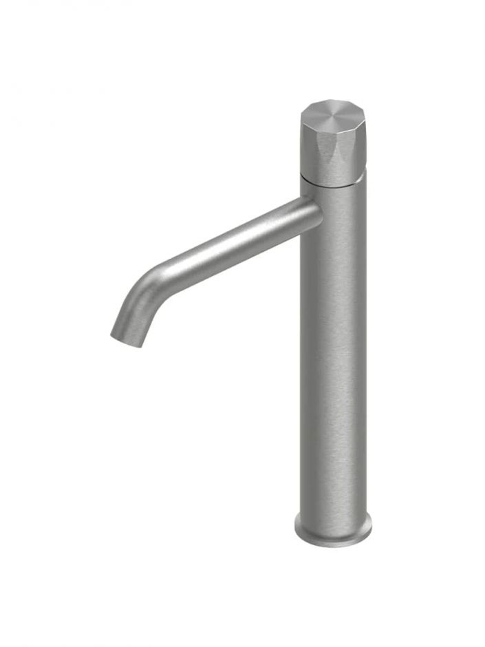 Смеситель для раковины Quadro design HB 15 02T AS высокий изогнутый излив