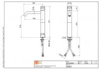 Смеситель для раковины Quadro design HB 15 02T AS высокий изогнутый излив схема 2 Смеситель для раковины Quadro design HB 15 02T AS высокий изогнутый излив схема 2