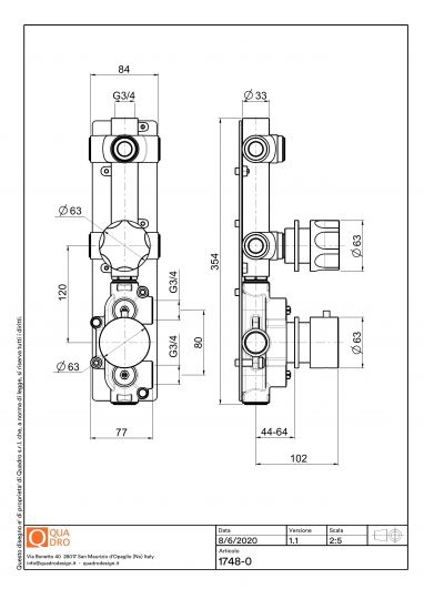 Термостатический смеситель Quadro design Modo 17 48.0.00 с 1 запорным краном схема 5 Термостатический смеситель Quadro design Modo 17 48.0.00 с 1 запорным краном схема 5