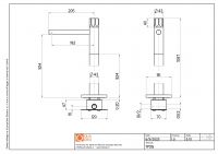 Смеситель для раковины Quadro design Modo 17 05/1 напольный схема 2