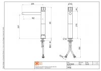 Смеситель для раковины Quadro design Modo 17 02 высокий схема 3