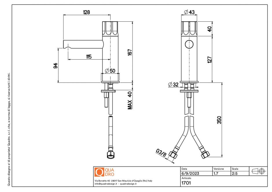 Смеситель для раковины Quadro design Modo 17 01 ФОТО